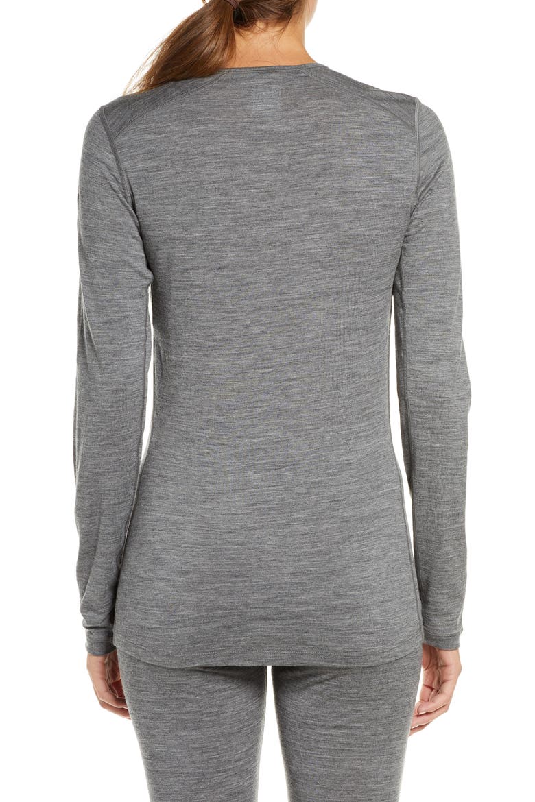 Oasis Long Sleeve Merino Wool Base Layer Tee, Alternate, color, GRITSTONE HEATHER