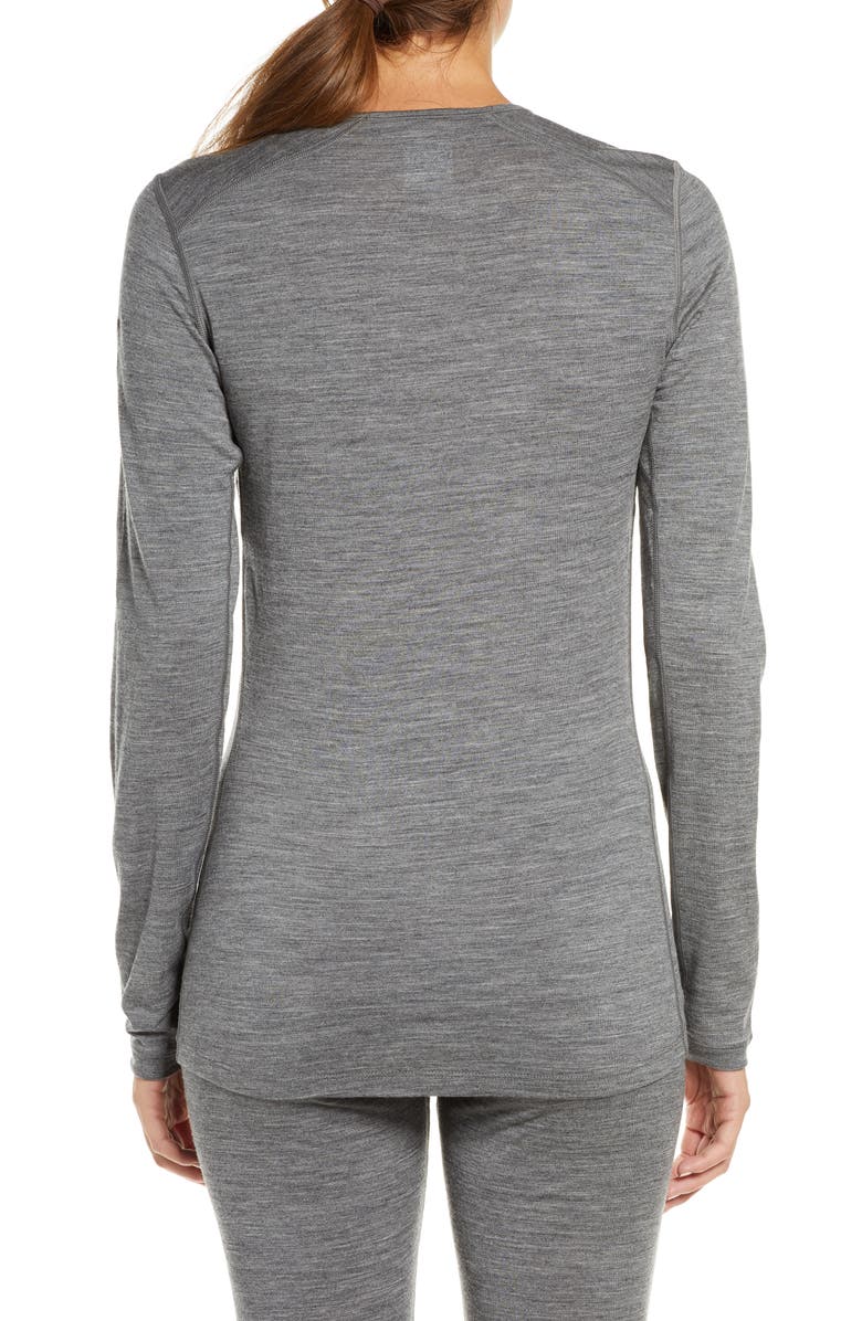 Icebreaker Oasis Long Sleeve Merino Wool Base Layer Tee, Alternate, color, Gritstone Heather