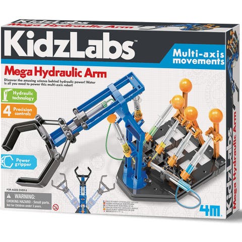 Kidzlabs Mega Hydraulic Arm Diy Waterpowered Robotic Kit, 18 Inch Arm