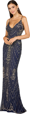 LARA New York Spaghetti Strap Beaded Dress