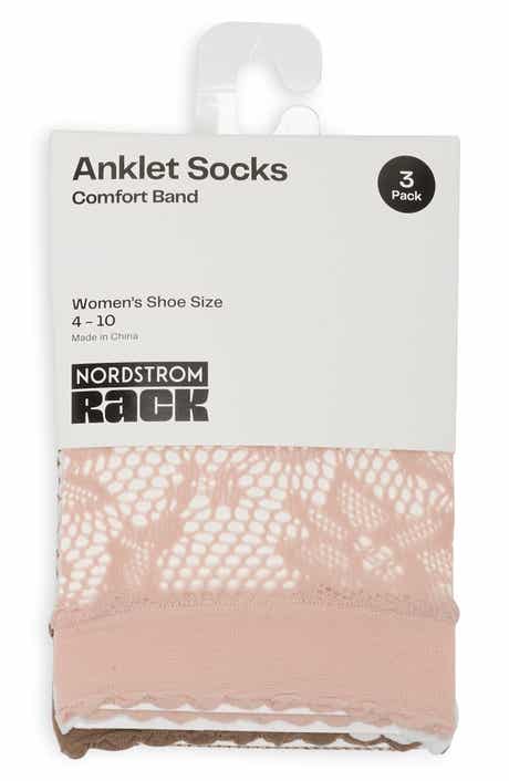 3-Pack Floral Scallop Ankle Socks