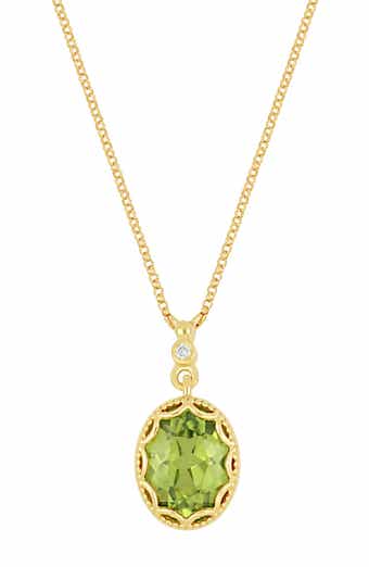 Bony Levy Iris 18K Yellow Gold Peridot & Diamond Pendant Necklace