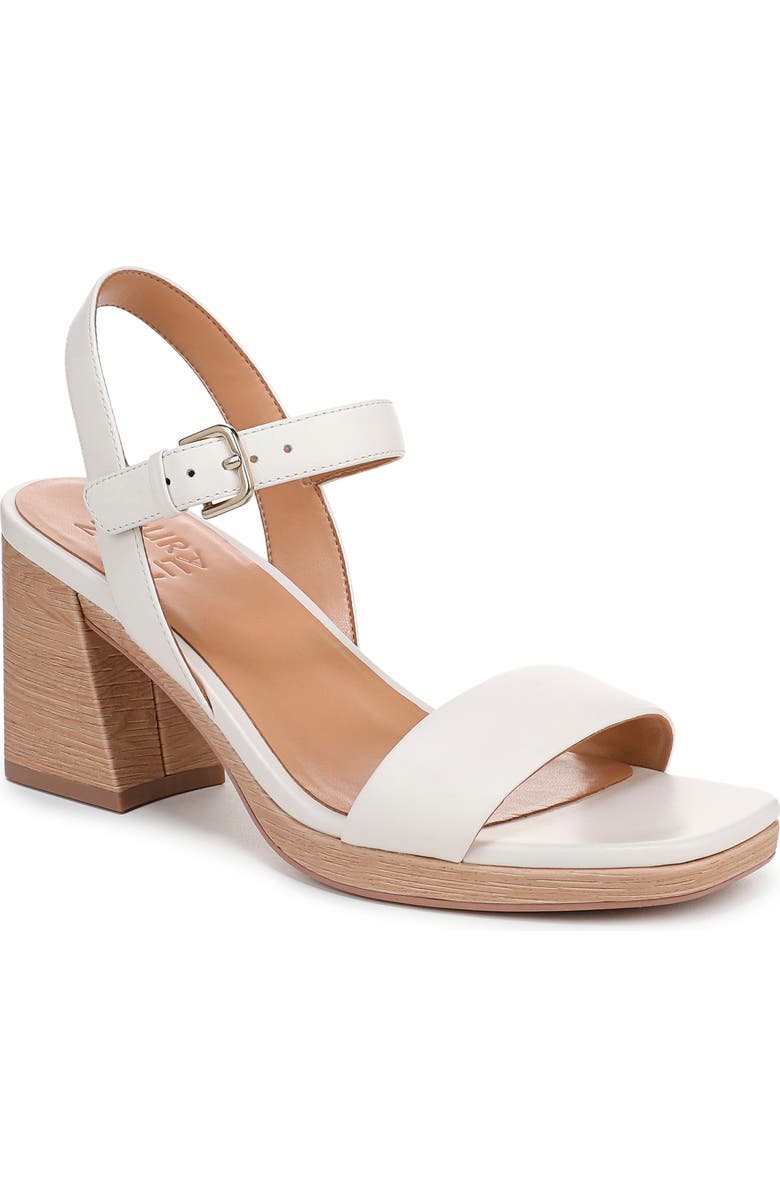 Naturalizer Rose Ankle Strap Platform Sandal, Main, color, Warm White