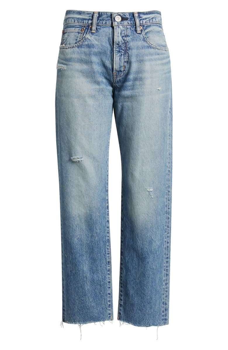 MOUSSY VINTAGE Kossuth Distressed Raw Hem Straight Leg Jeans, Alternate, color, 