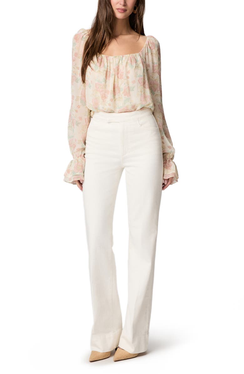 PAIGE Stevie High Waist Bootcut Jeans, Alternate, color, Tonal Ecru