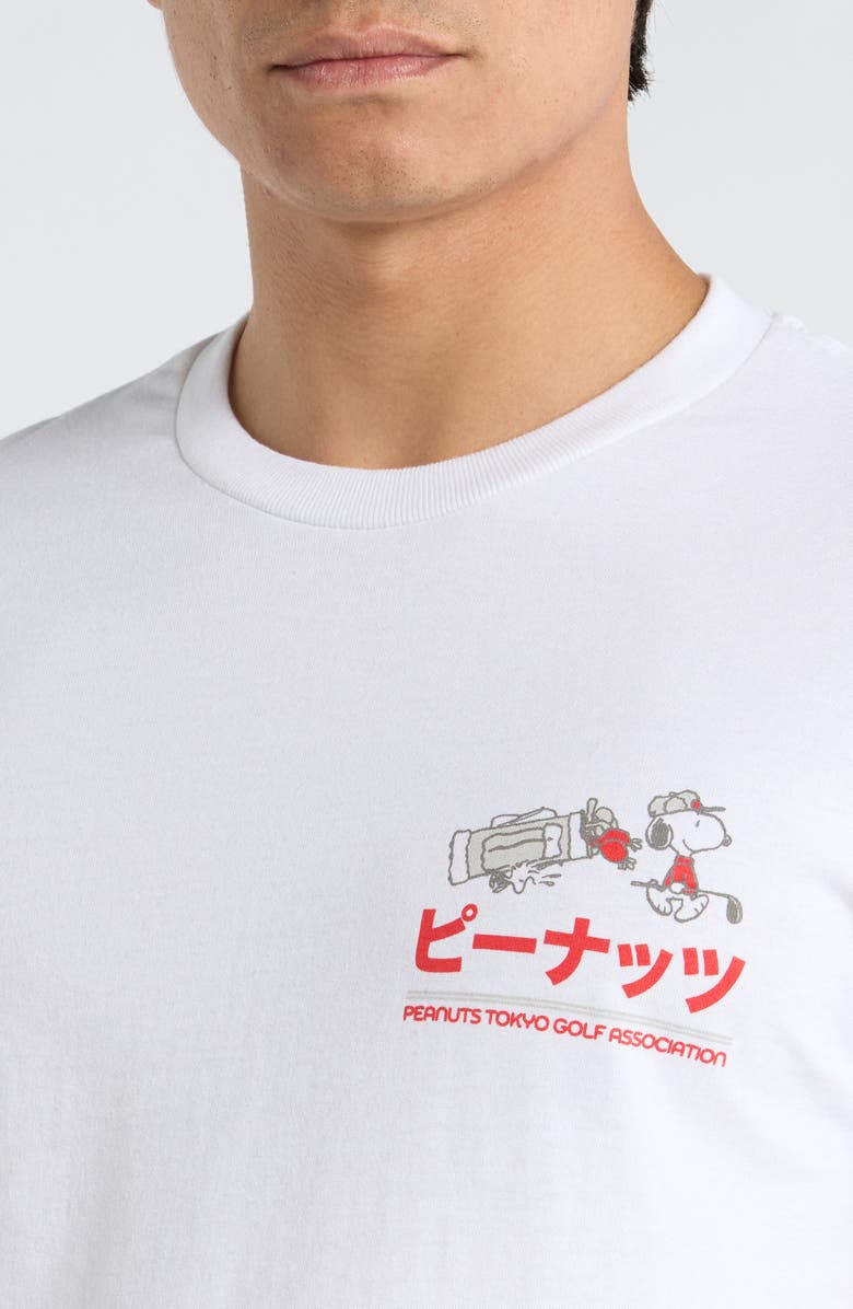 The Forecast Agency Peanuts<sup>®</sup> Tokyo Golf Cotton Graphic T-Shirt, Alternate, color, White
