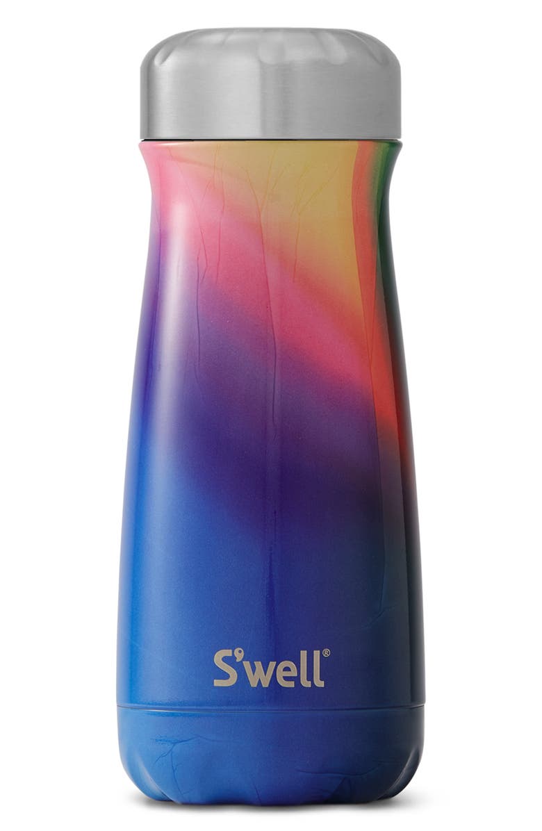 S'well Traveler Aurora Insulated Stainless Steel Water Bottle, Main, color,