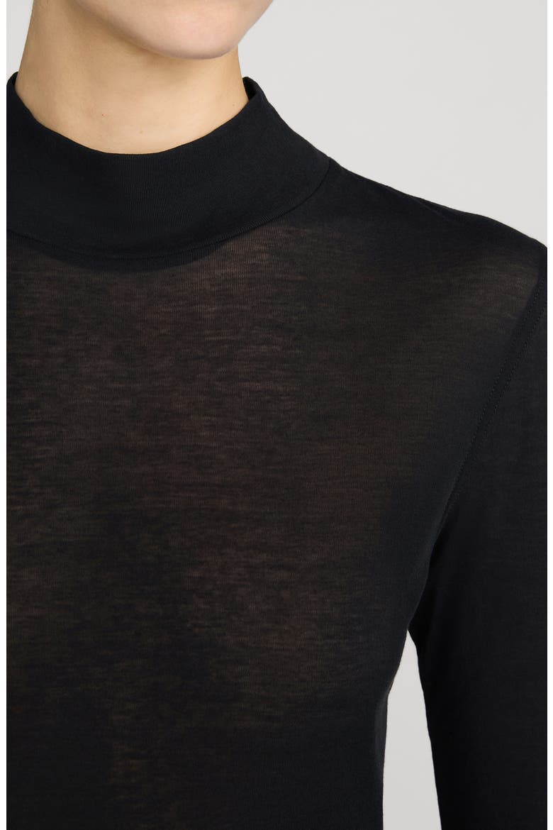 The Shadow Turtleneck Top, Alternate, color, BLACK