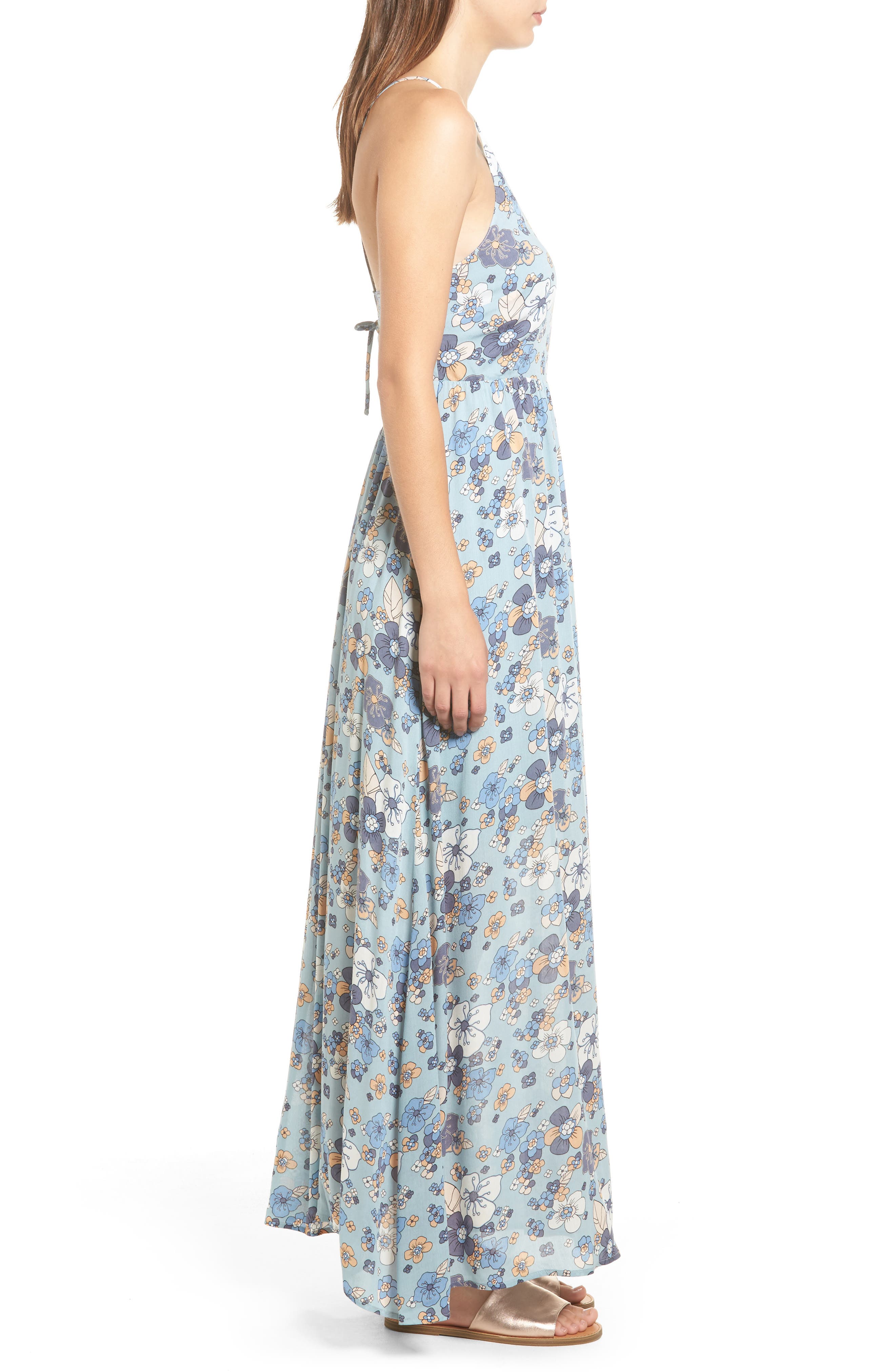 MOON RIVER Floral Print Maxi Dress (Women) | Nordstrom