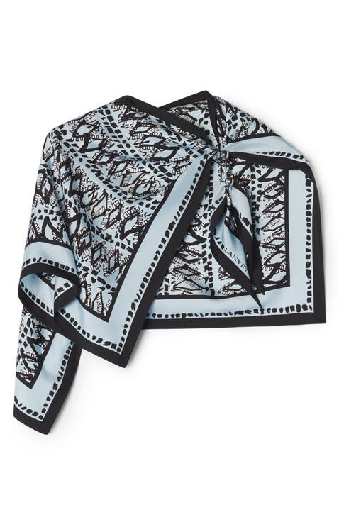 Painted Diamond Motif Top With Jewelry Fastener