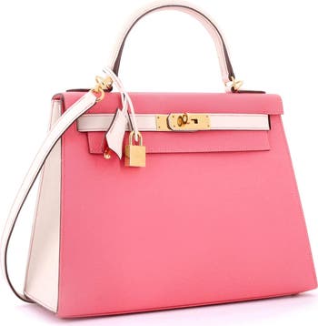 Kelly Handbag Bicolor Epsom with Gold Hardware 28