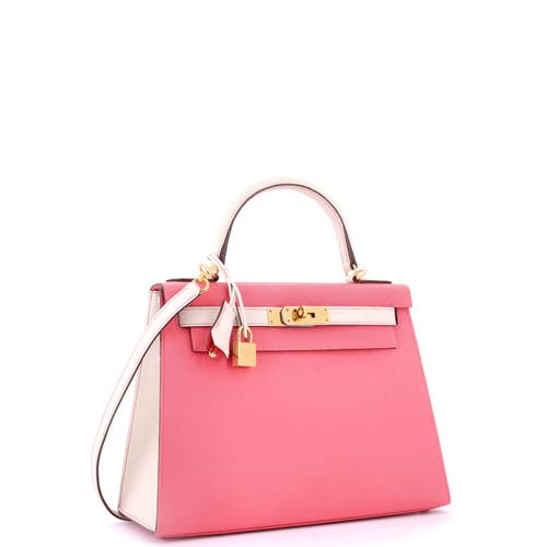 Pre-owned Hermes Hermes Kelly Handbag Bicolor Epsom With Gold Hardware 28