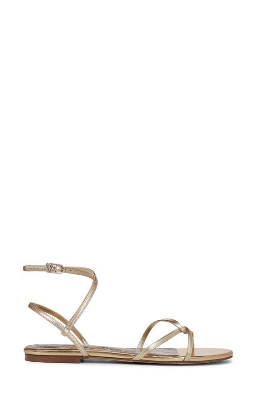 Sam Edelman Ellina Ankle Strap Sandal In Amber Gold
