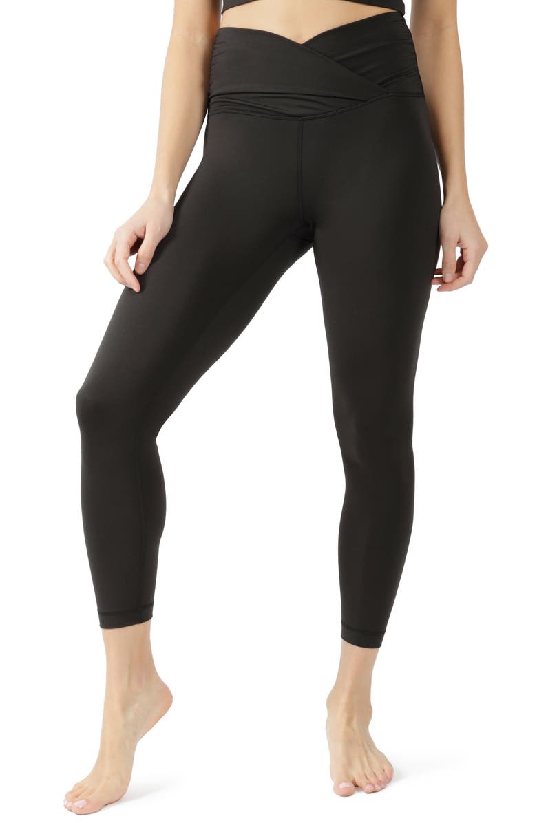 90 DEGREE BY REFLEX Crossover Ankle Leggings, Main, color, 