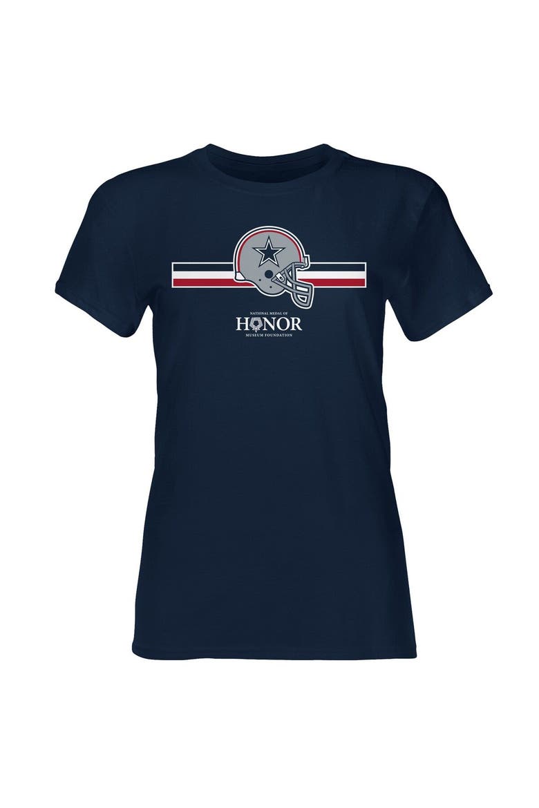 Women's Navy Dallas Cowboys National Medal of Honor Museum Foundation T-Shirt, Alternate, color, Navy