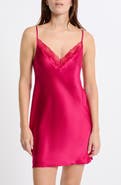 Etam Milky Lace Trim Silk Chemise