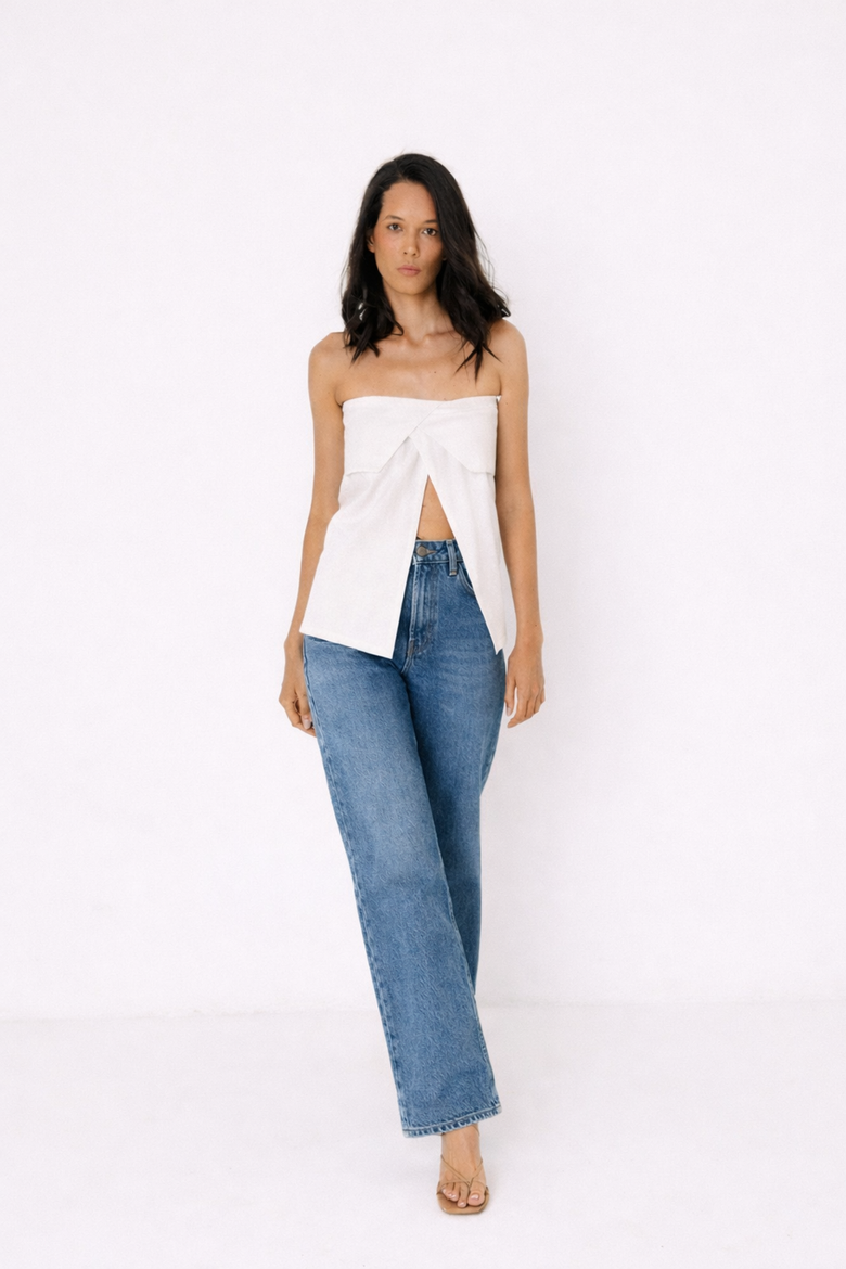Breeze Strapless Top, Alternate, color, white