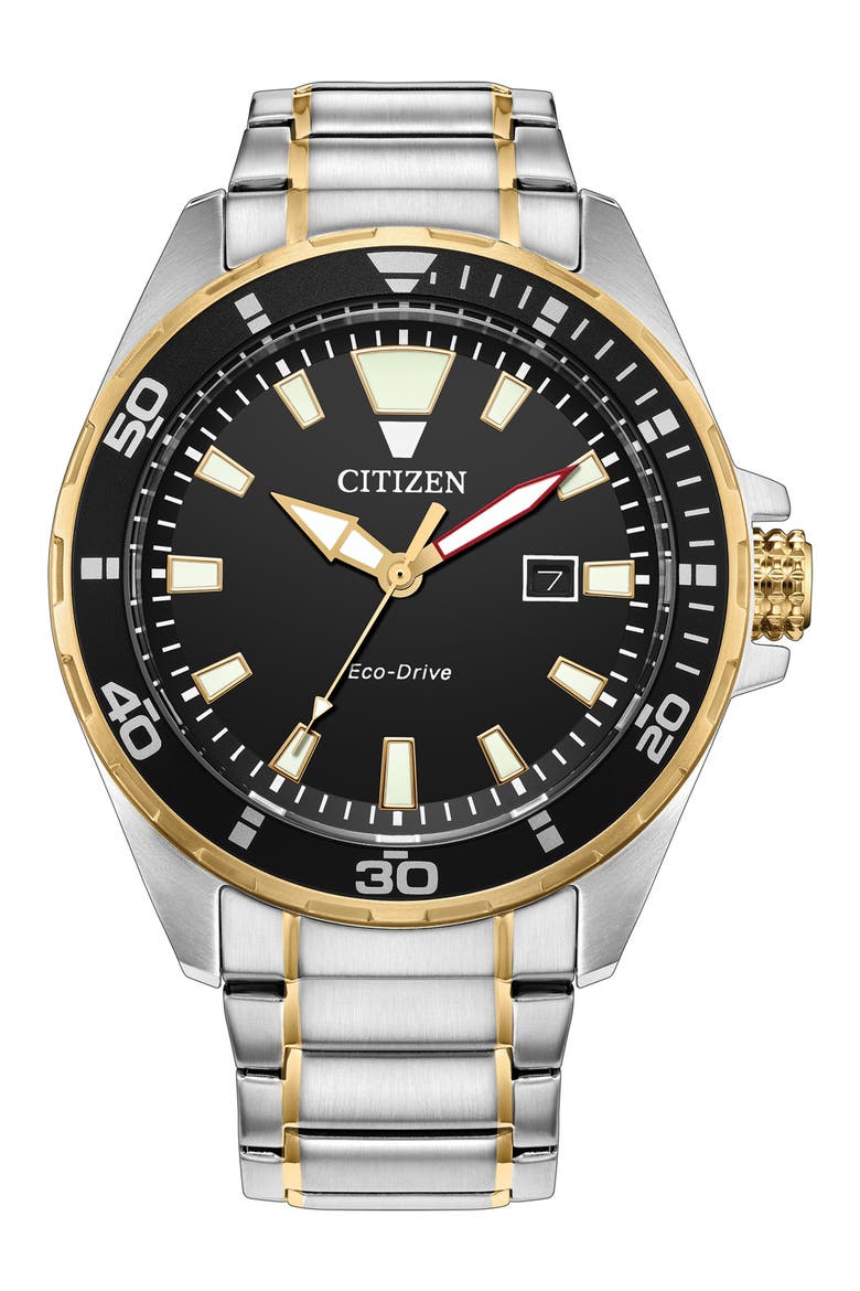 Eco-Drive Two Tone Bracelet Watch, Main, color, TWO-TONE