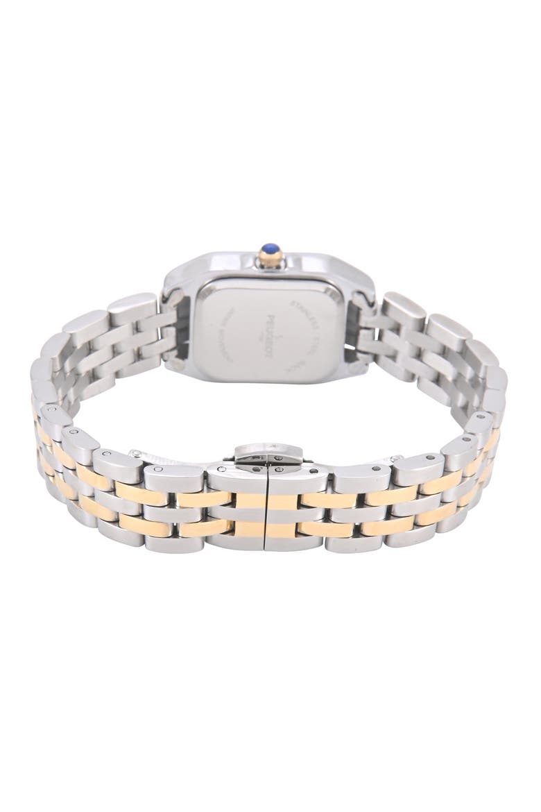 Sleek Panther Square Bracelet Watch- 20x22MM, Alternate, color, Two-Tone