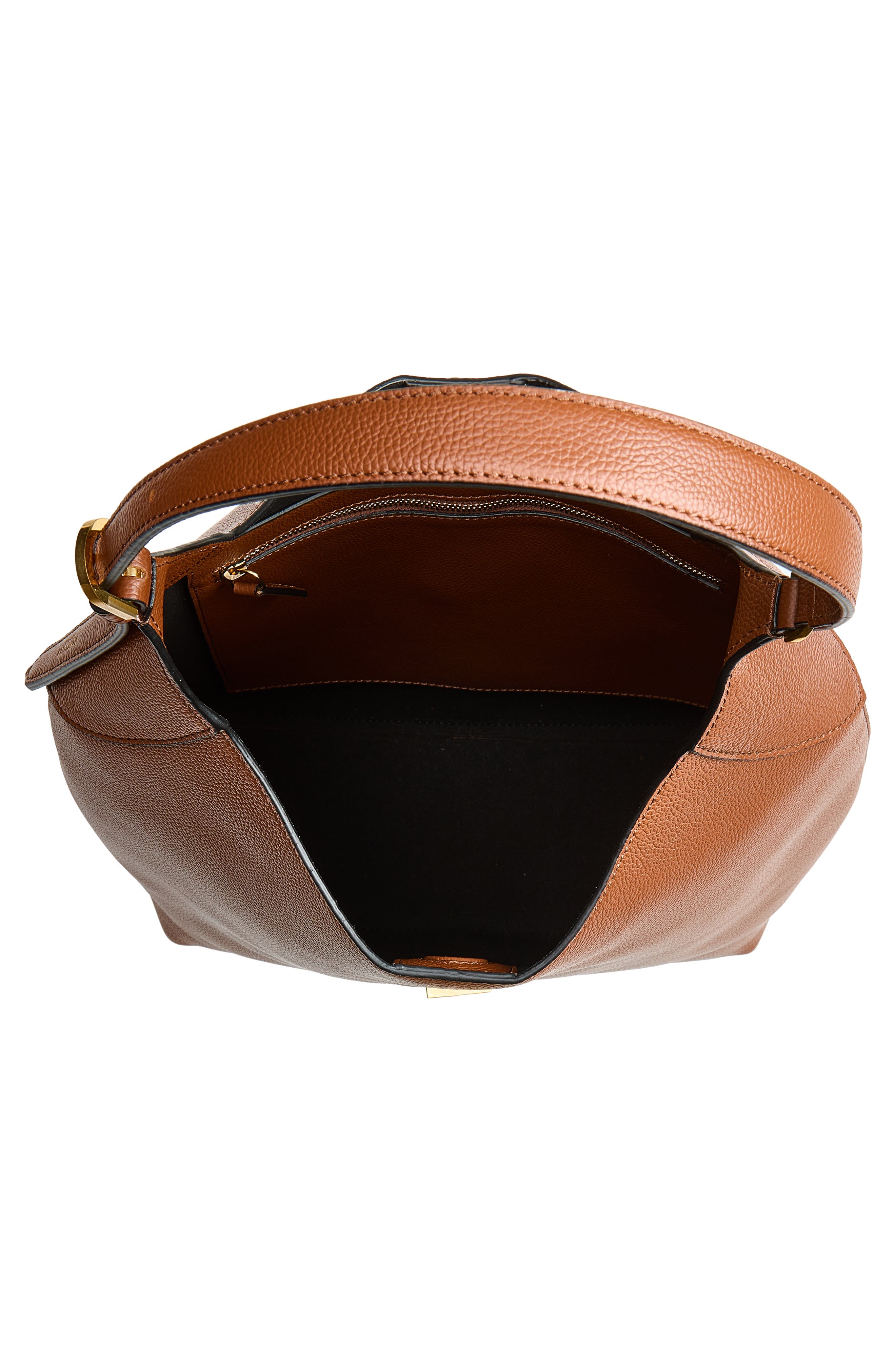The Large Siena Leather Bucket Bag, Alternate, color, TAN
