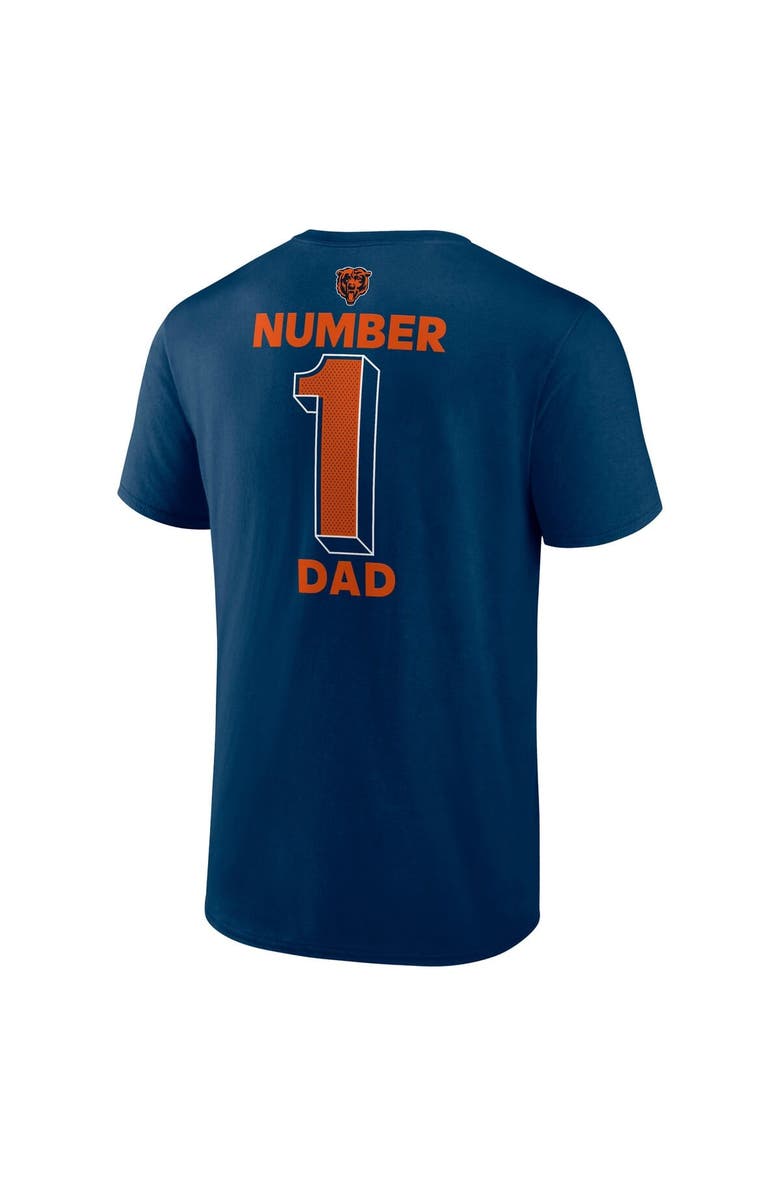 Logo Athletic Men's Logo Athletic Navy Chicago Bears #1 Dad Jersey T-Shirt, Alternate, color, Navy