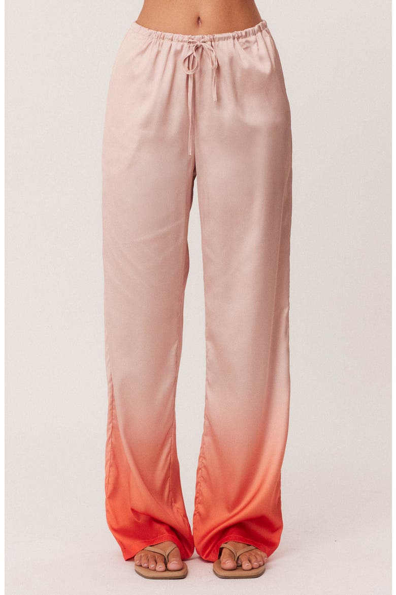 Amaya Satin Pants, Main, color, PEACH OMBRE