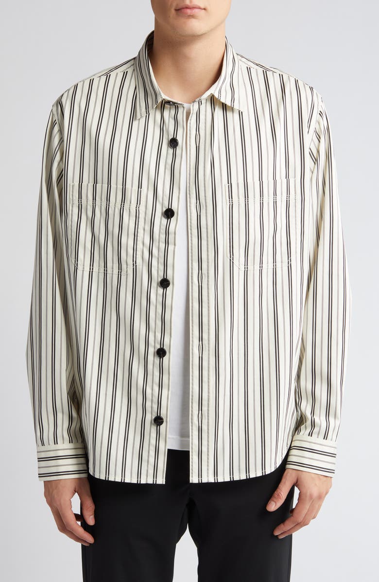 HUGO Erato Stripe Button-Up Shirt, Main, color, Open White