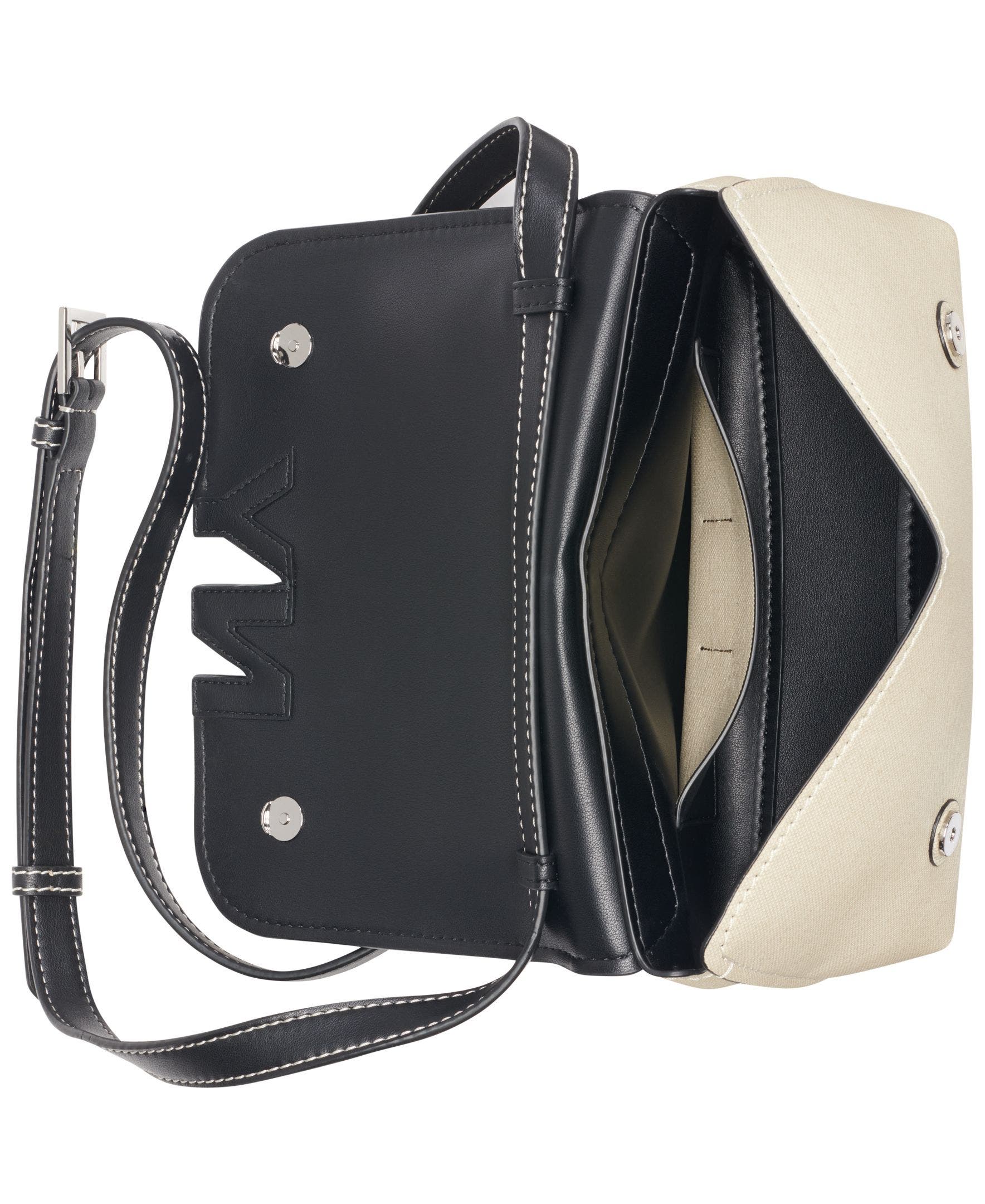 DKNY Nicole Crossbody, Alternate, color, Natural/Black