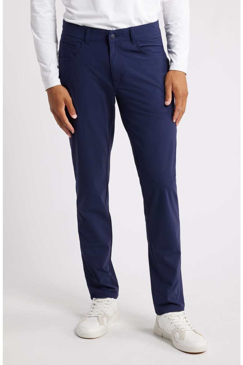Bingham Tailored Fit Performance Knit Pants, Main, color, NAVY