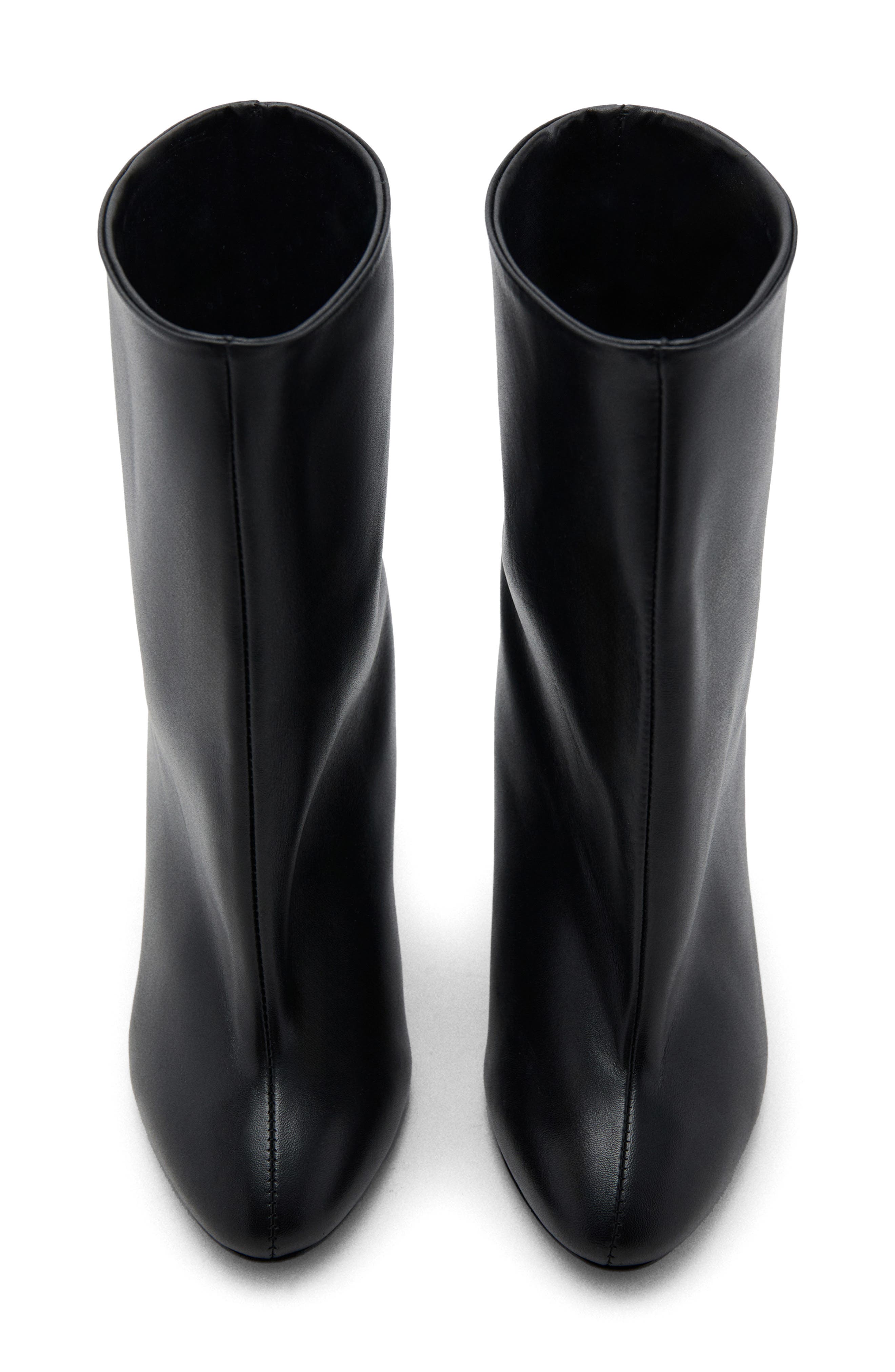 MANGO Leather Stiletto Bootie, Alternate, color, 