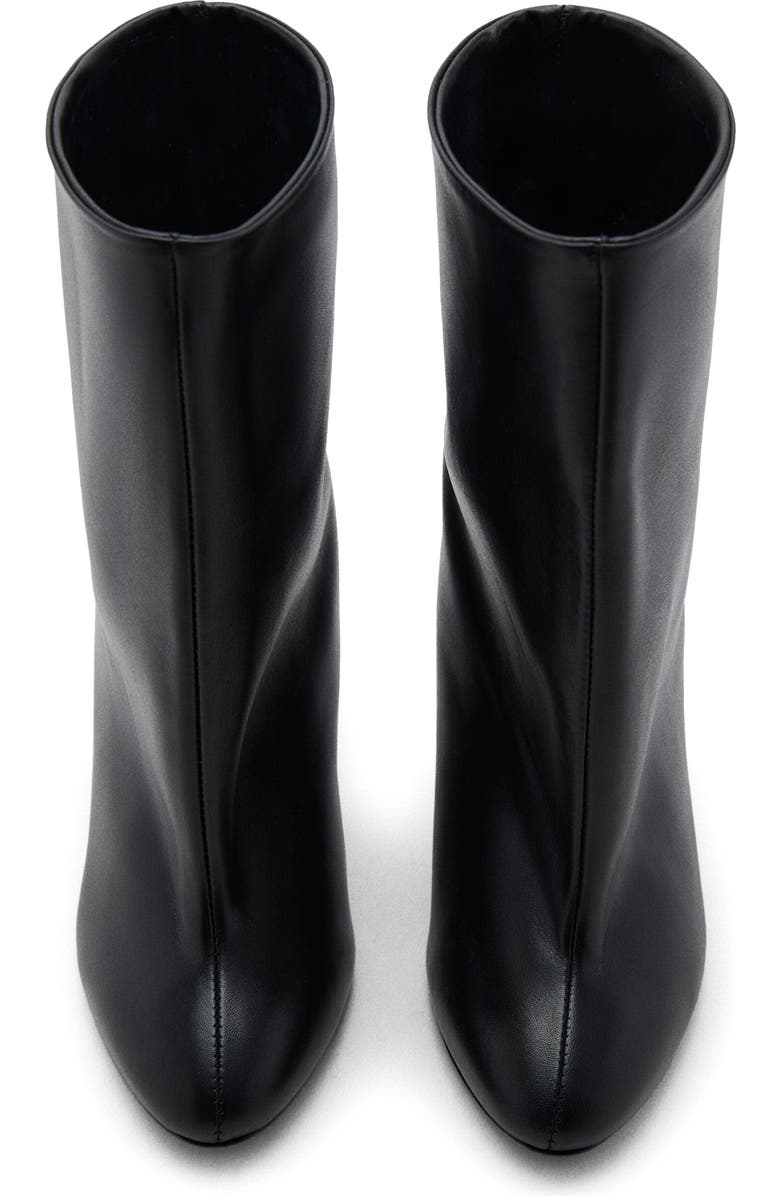 MANGO Leather Stiletto Bootie, Alternate, color,