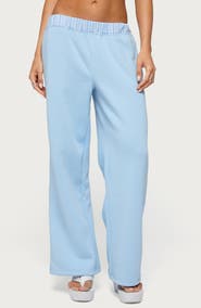 EDIKTED Core Stripe Waist Low Rise Sweatpants