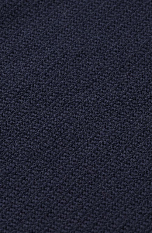 Scotch & Soda Structured Knit Cotton Polo In Blue