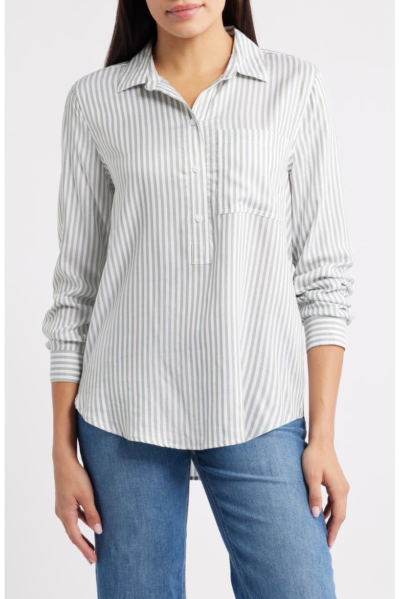 Haley Popover Shirt, Main, color, KALE