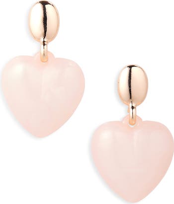Puffy Heart Drop Earrings