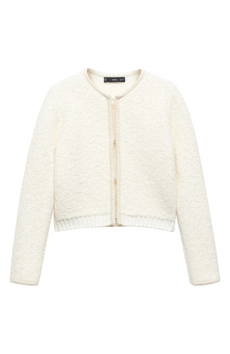 MANGO Contrast Tweed Cardigan, Alternate, color,