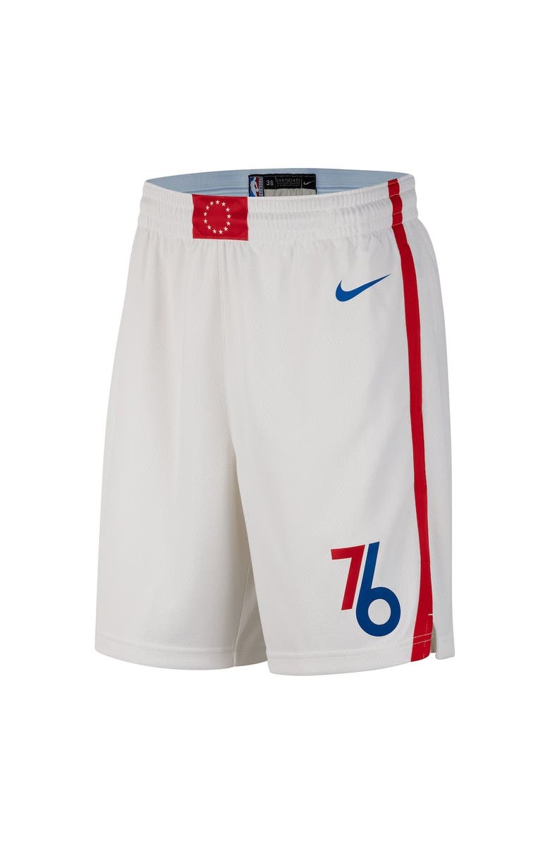 Nike Men's Nike White Philadelphia 76ers 2022/23 City Edition Swingman Shorts, Alternate, color, White