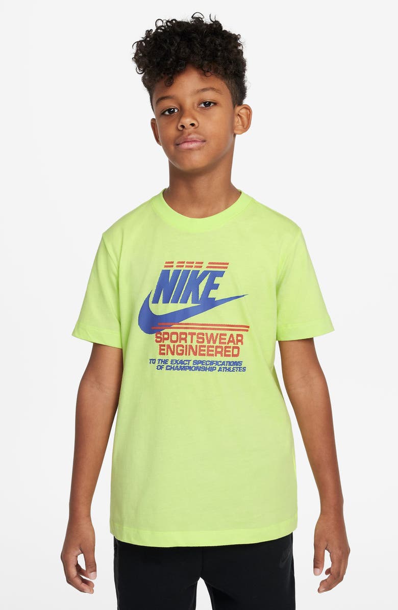 Nike Kids' Futura Graphic T-Shirt, Main, color, Light Lemon Twist