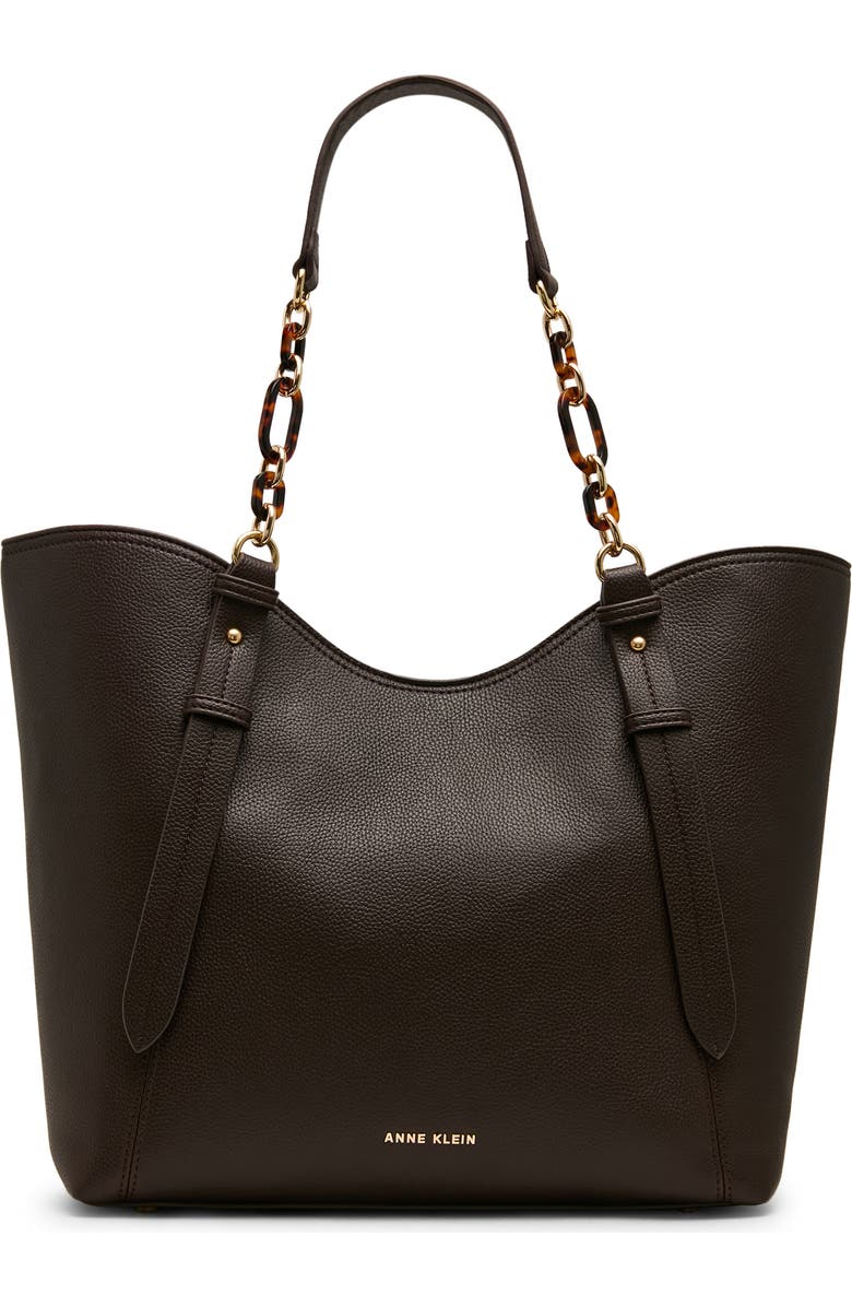 Anne Klein Medium Tote, Main, color, Espresso