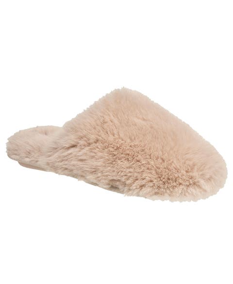 Faux Fur Closed Scuff Slipper