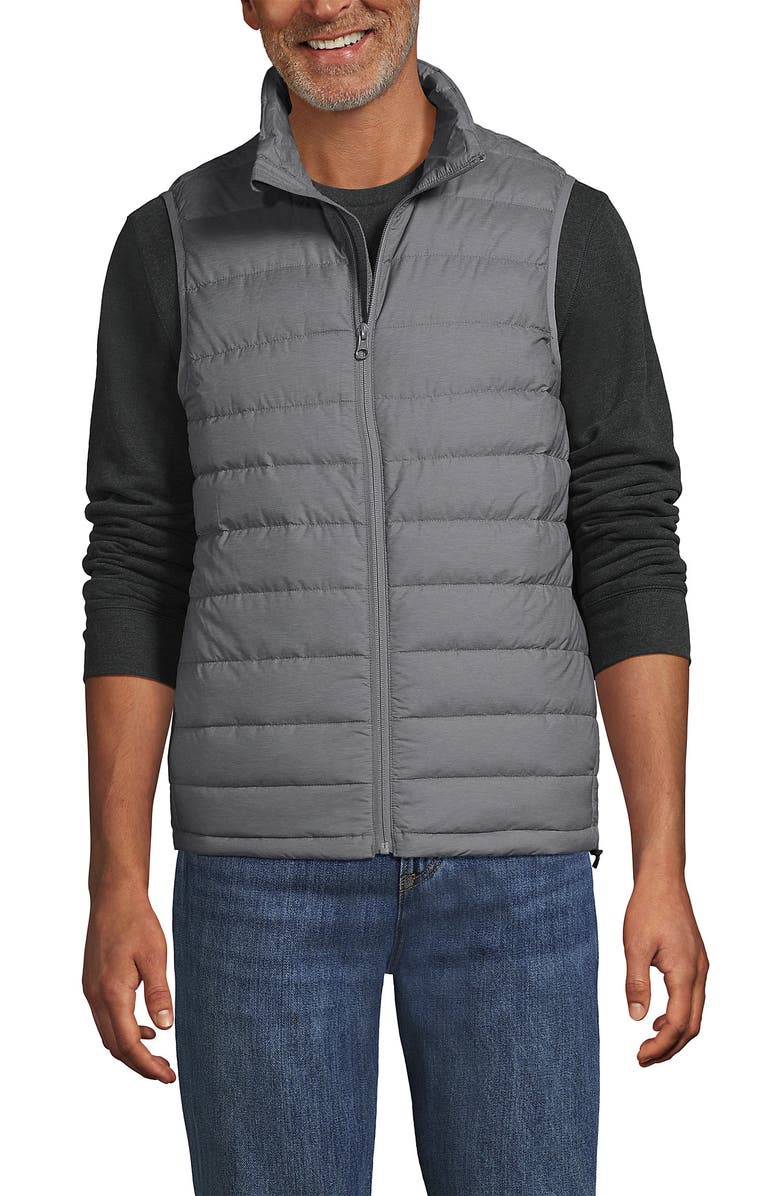 Lands' End Wanderweight Ultralight Packable Down Vest, Alternate, color, Mica Heather