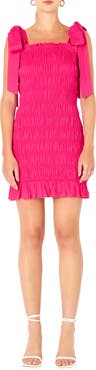Endless Rose Smocked Tie Strap Dress