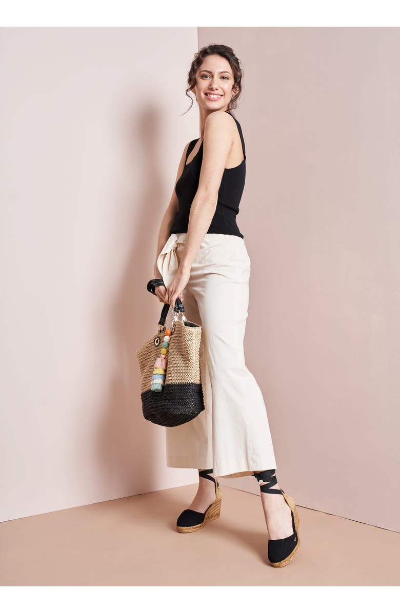 VISCATA Sagaro Canvas Espadrille Wedges, Alternate, color, Black