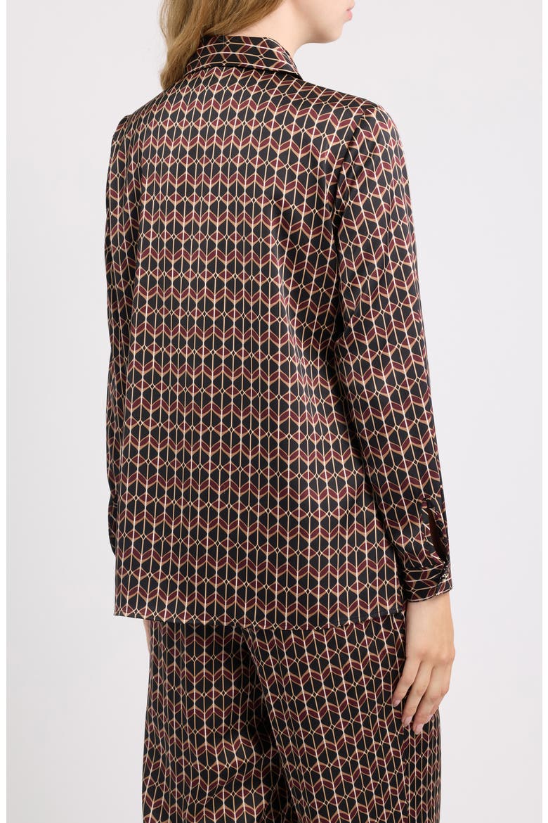 Printed Long Sleeve Button Front Shirt, Alternate, color, ANNE BLACK MULTI