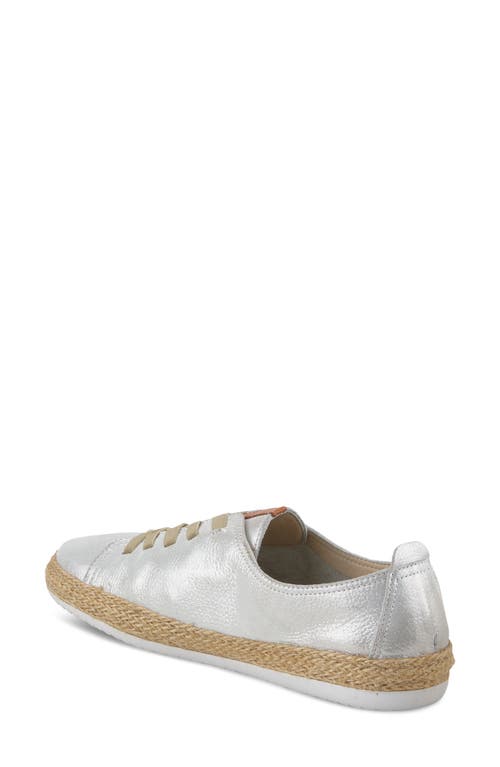 Spring Step Eloya Espadrille Sneaker In Silver Metallic