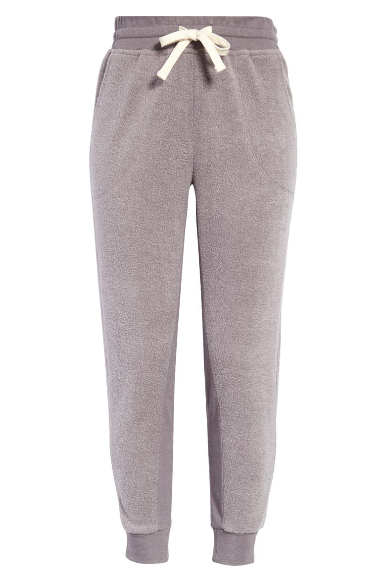 Harmony Faux Fur Joggers, Alternate, color, GREY TRUFFLE