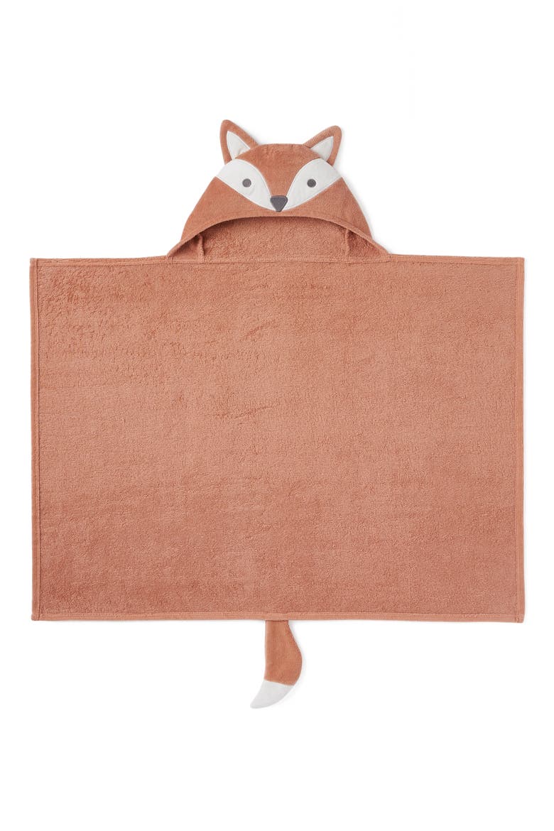 Terry Velour Hooded Fox Towel, Alternate, color, RUST