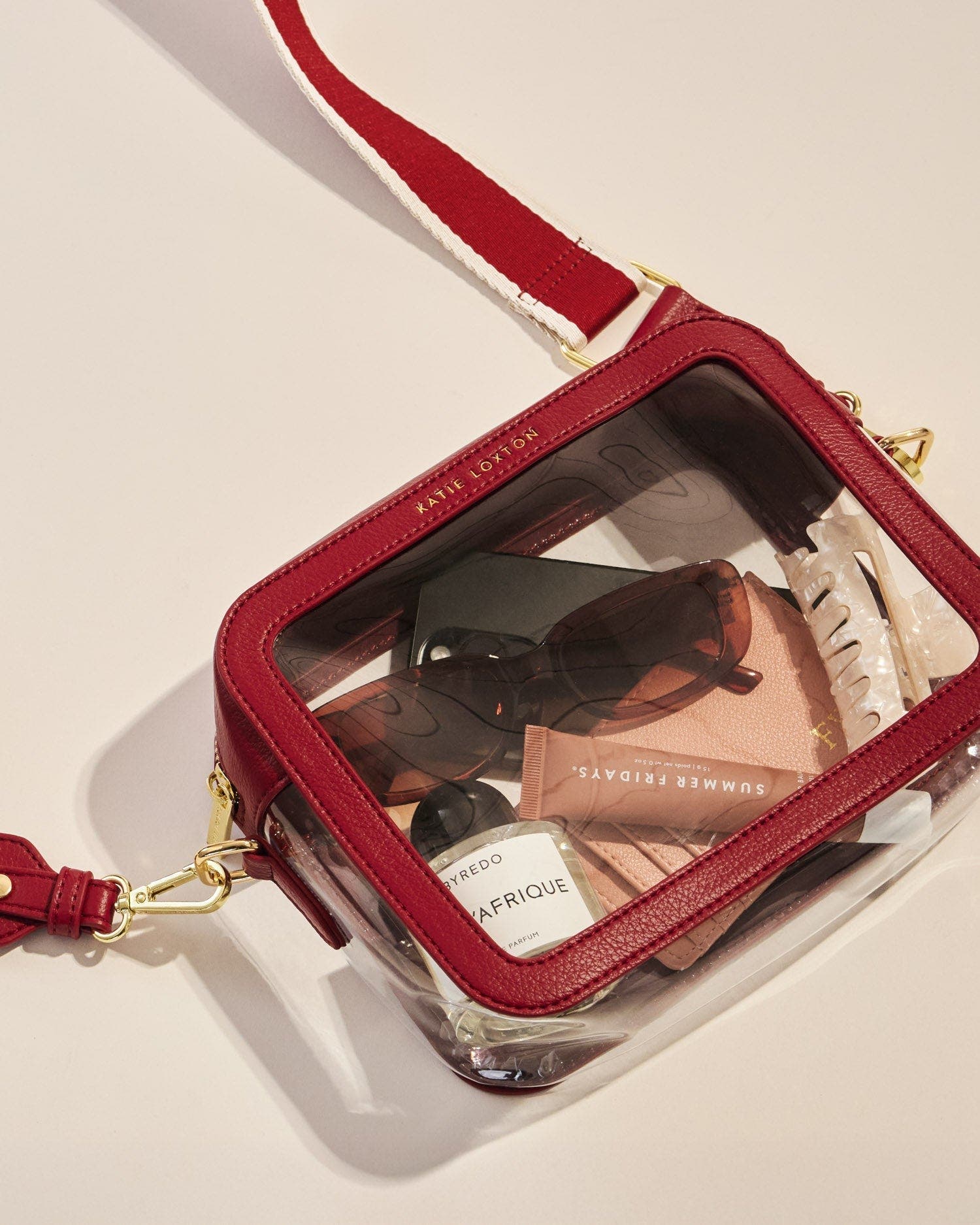 Katie Loxton Stadium Bag in Burgundy, Alternate, color, Burgundy