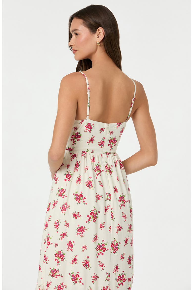 Floral Pleated Bust Fit & Flare Sundress, Alternate, color, RED FLORAL