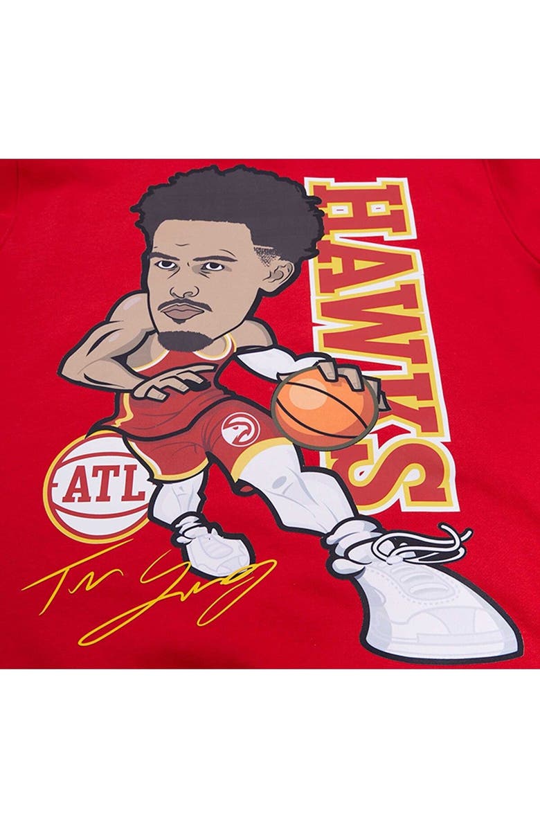 PRO STANDARD Men's Pro Standard Trae Young Red Atlanta Hawks Avatar Pullover Sweatshirt, Alternate, color, Red